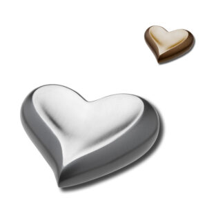 Messing Keepsake – Hart met 2 kleuren