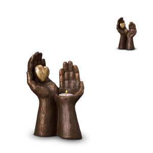 UGK 052 A Keramische urn brons Gedragen liefde